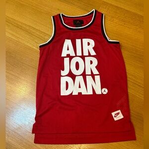 AIR JORDAN  Red Athletic Mesh Shirt Size Medium (10-12 Years)